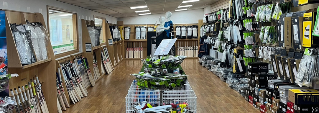 Cricket equipment shop shop